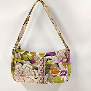 Vera Bradley Portobello Road Print Shoulder Bag Front Pockets Zip Top Retired